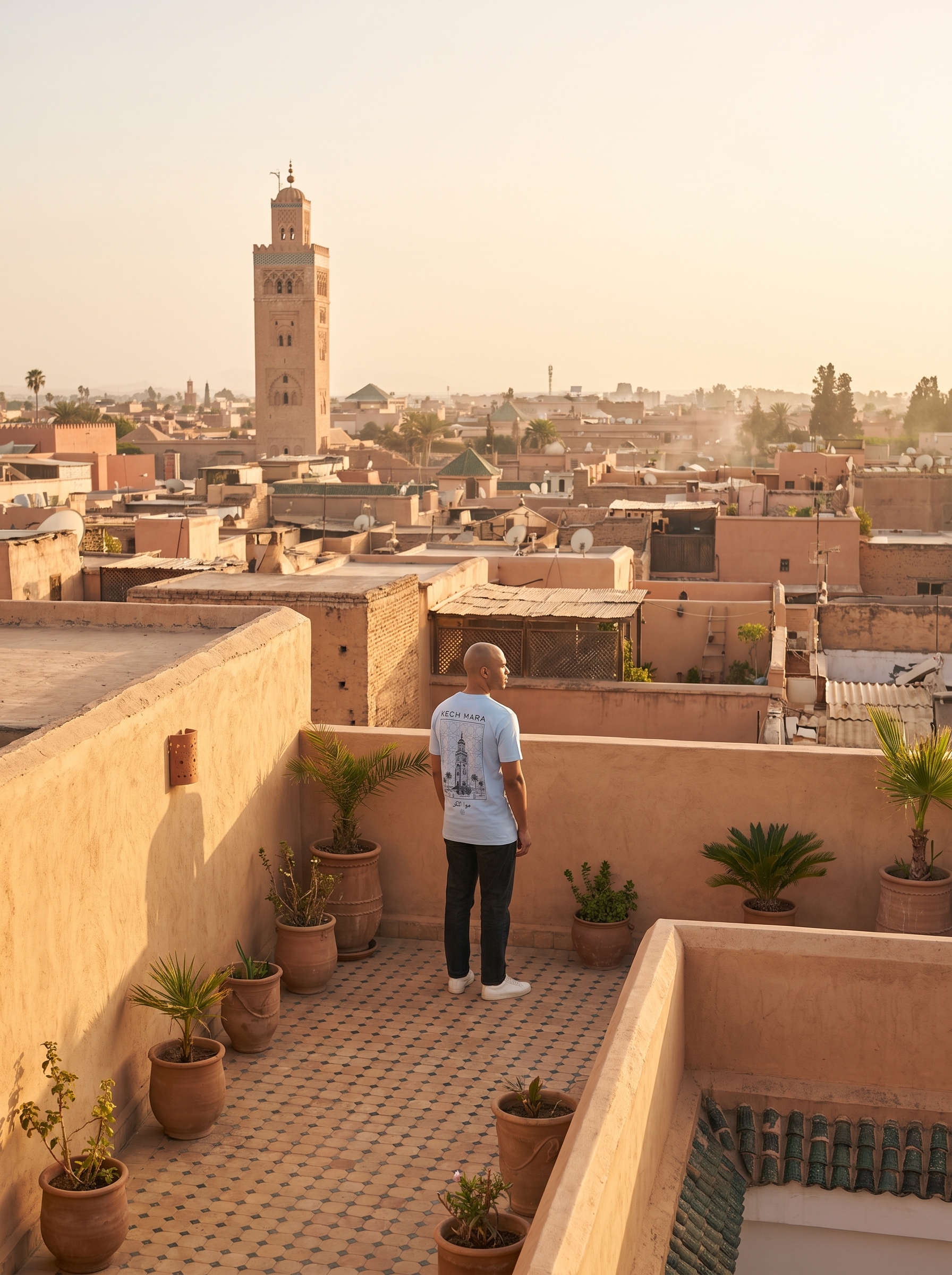 Plan large lifestyle, terrasse ou toits de Marrakech
